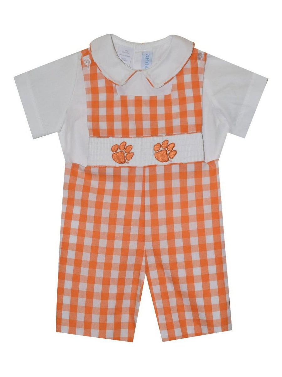 Clemson Smocked Jon Jon w/Shirt