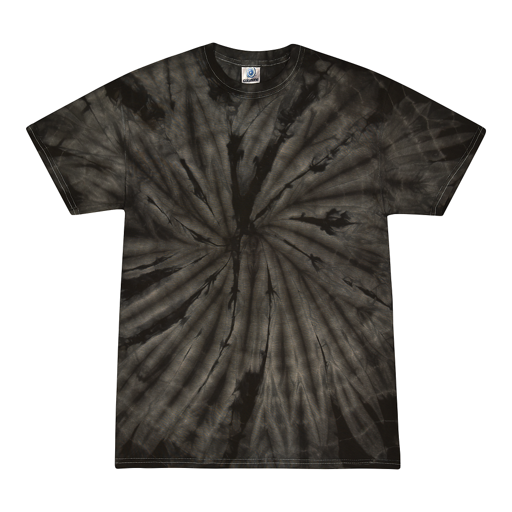 Colortone 1000 Multi-Color Tie-Dyed T-Shirt – Spider Black