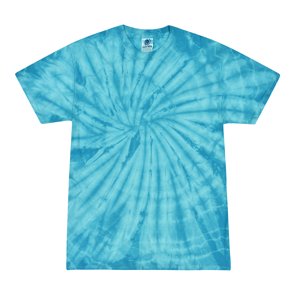 Colortone 1000 Multi-Color Tie-Dyed T-Shirt – Spider Turq