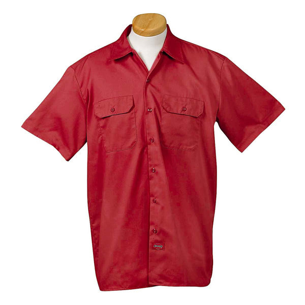 Dickies Men’s Red 5.25 oz. Short-Sleeve Work Shirt