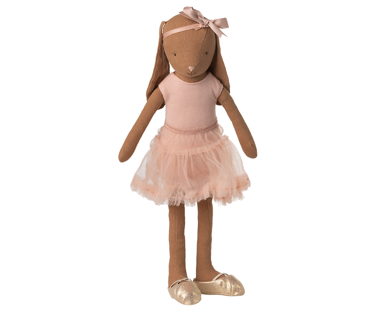 Maileg – Bunny Size 3, Chocolate Brown – Ballet Suit and Skirt, Rose – PREORDER SS25