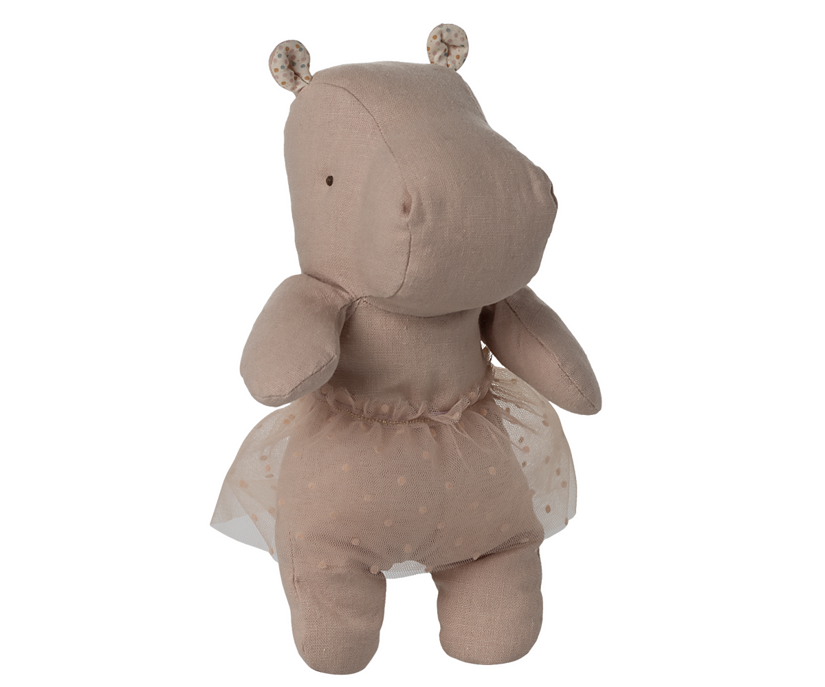 Maileg – Safari Friends, Hippo W. Skirt – Small – Soft Rose – PREORDER SS25