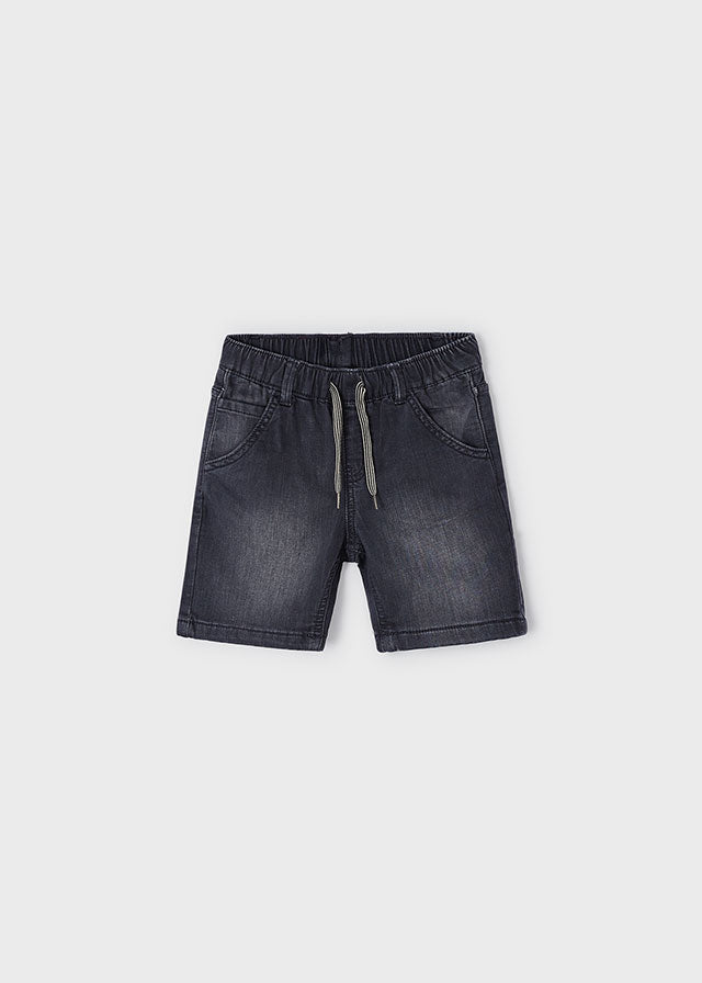 Boy’s Bermuda Short Denim Jogger Short | Grey