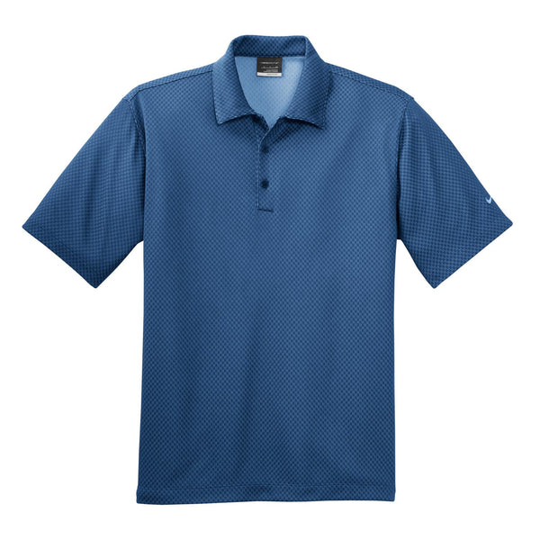 Nike Men’s French Blue/Legend Blue Dri-FIT Patterned S/S Polo