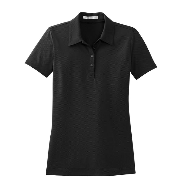 Nike Women’s Black Sphere Dry Short Sleeve Diamond Polo