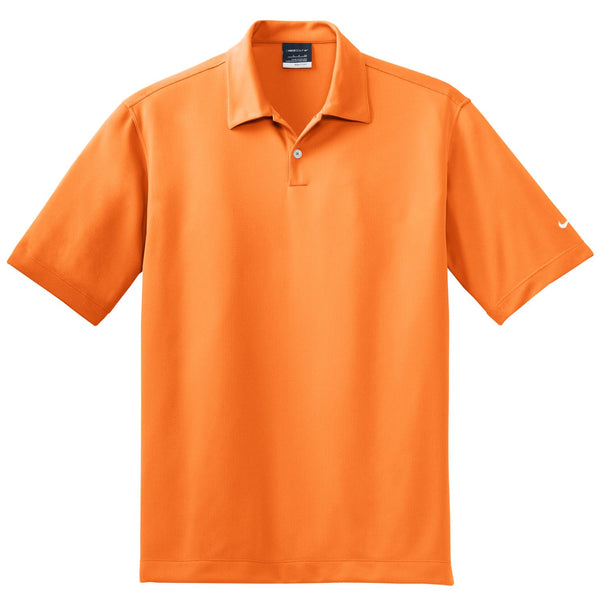 Nike Men’s Orange Dri-FIT S/S Pebble Texture Polo