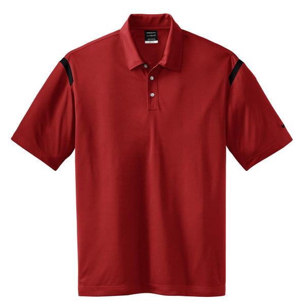 Nike Men’s Red/Black Dri-FIT Short Sleeve Shoulder Stripe Polo