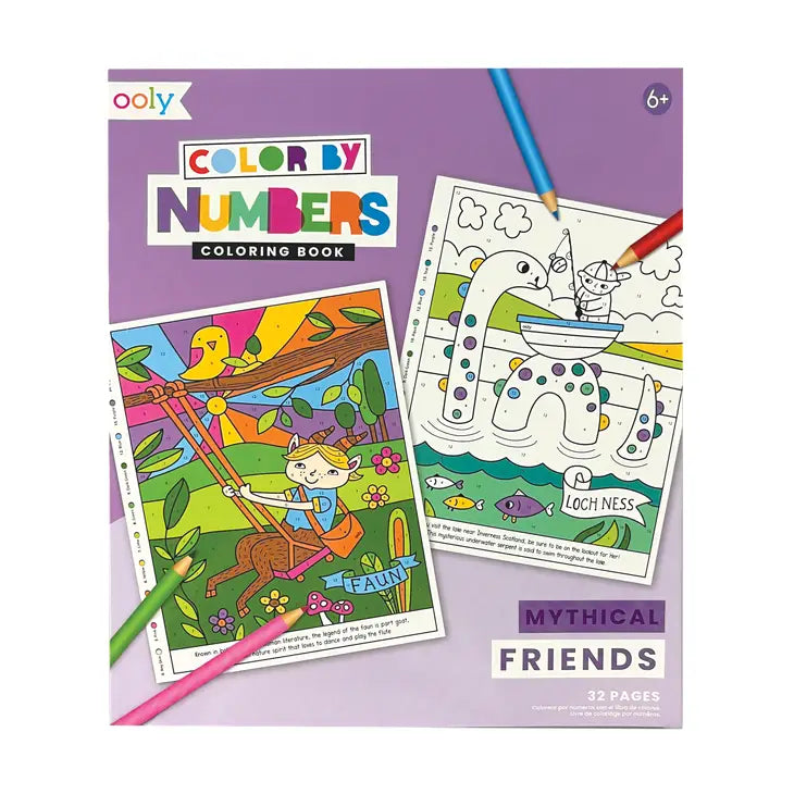 Ooly – Color By Number Coloring Book – Mythical Friends