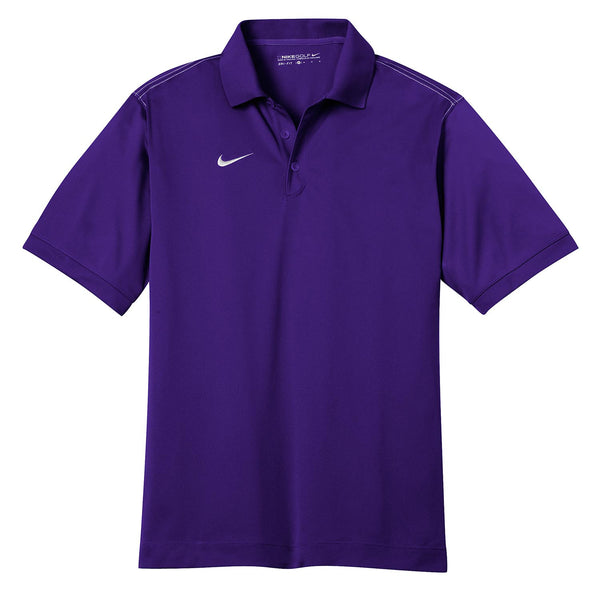 Nike Men’s Purple Dri-FIT Short Sleeve Sport Swoosh Pique Polo