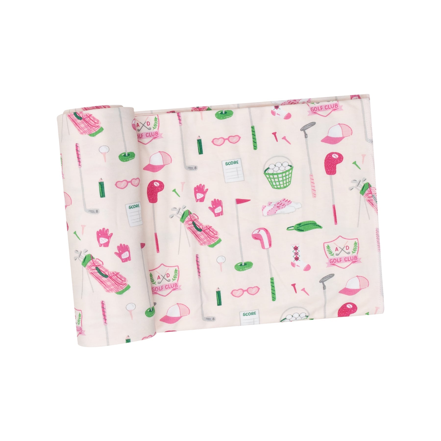 Bamboo Swaddle Blanket | Golf Club Pink