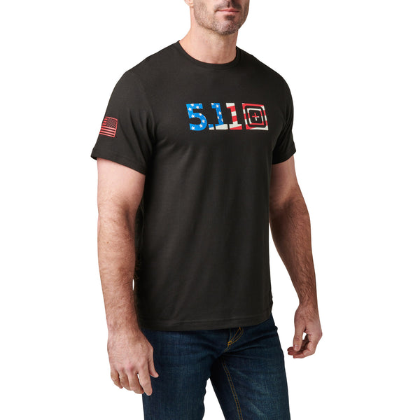 5.11 Tactical Men’s USA Flag Fill Logo Graphic T-Shirt