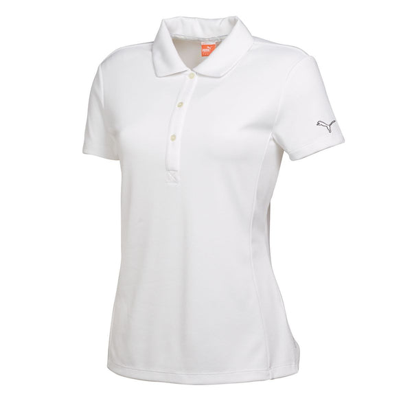 Puma Golf Women’s White Tech Polo – Left Sleeve Logo