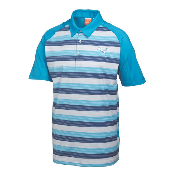 Puma Golf Men’s Hawaiian Ocean Gotime Glitch Stripe Polo