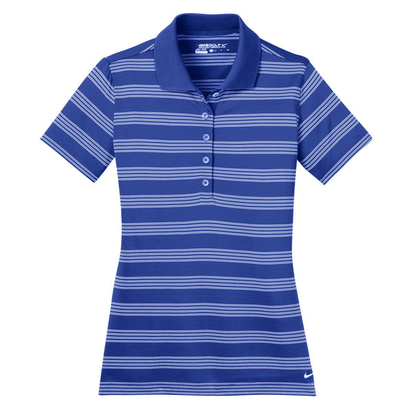 Nike Women’s Royal Blue Dri-FIT S/S Tech Stripe Polo