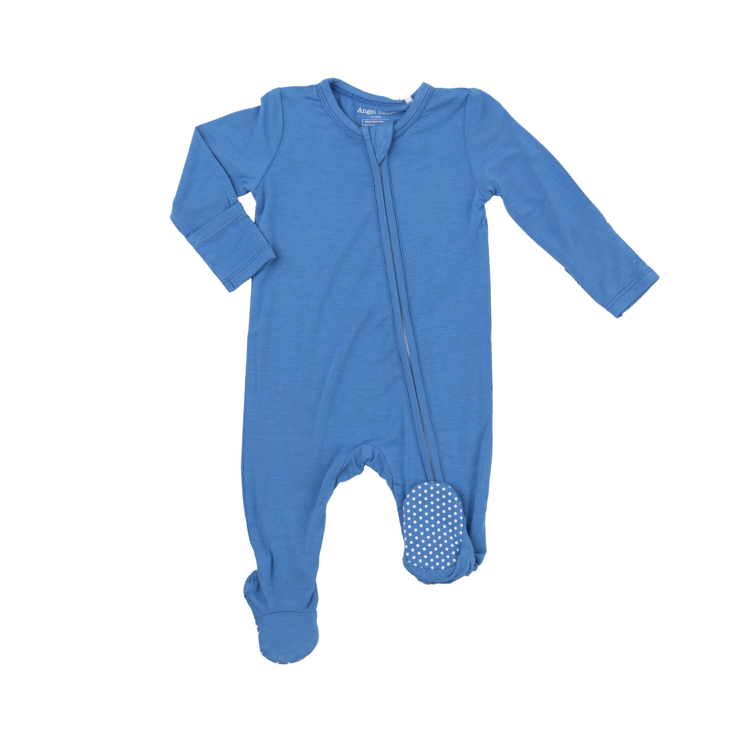 2-Way Zip Footie | Solid Blue