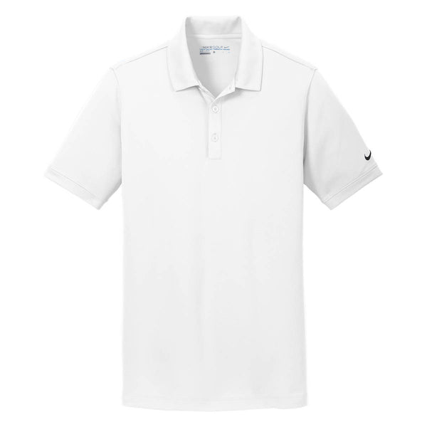 Nike Men’s White Dri-FIT Solid Icon Pique Polo