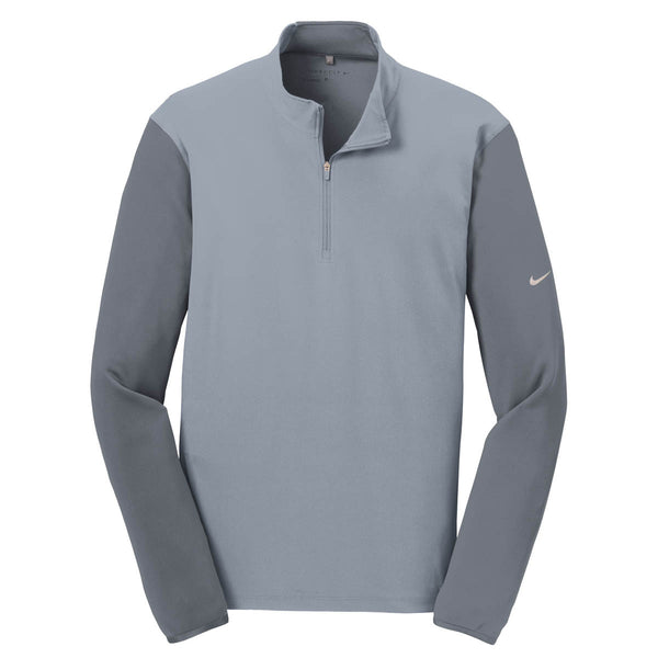 Nike Men’s Light Grey/Dark Grey Dri-FIT Mix Half Zip Pullover