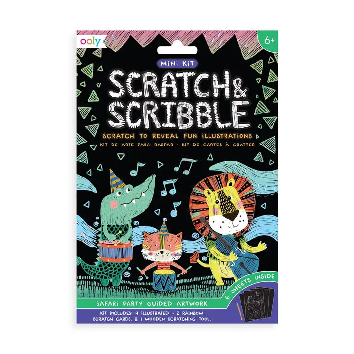 OOLY – Mini Scratch + Scribble – Safari Party