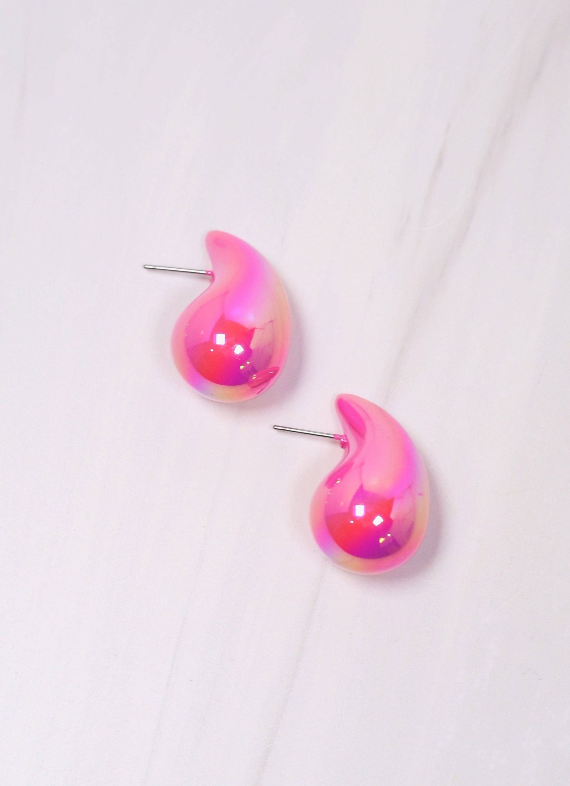 Jaycee Drop Earrings | Hot Pink Opal