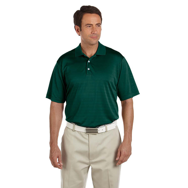 adidas Golf Men’s ClimaLite Forest Green S/S Textured Polo