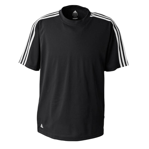 adidas Golf Men’s ClimaLite Black S/S 3-Stripe T-Shirt