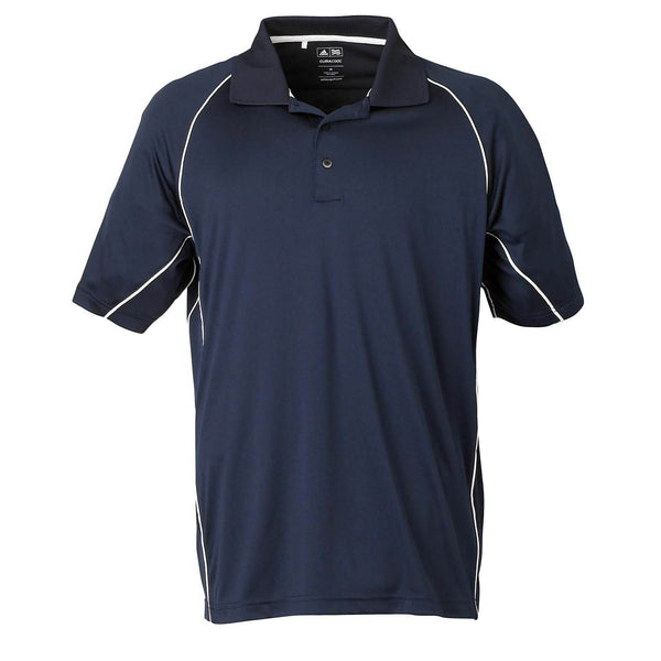 adidas Golf Men’s ClimaLite Navy S/S Piped Polo