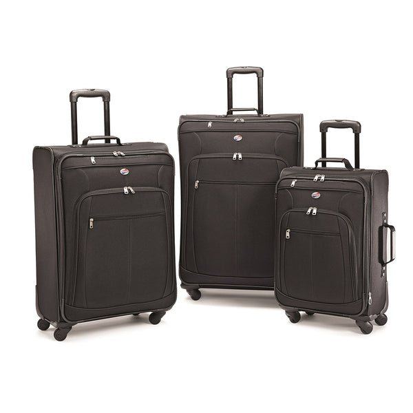 American Tourister Black AT Pop Plus 3-Piece Spinner Set