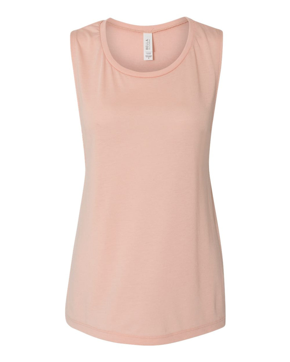 Bella + Canvas 8803 Women’s Flowy Scoop Muscle Tank – Peach