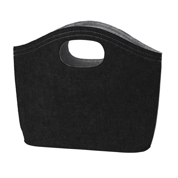 Port Authority Black/Grey Felt Hobo Tote