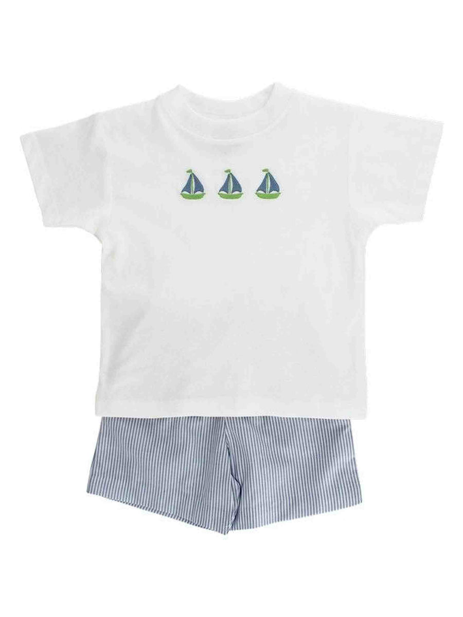 Sailboat Trio Boys Short Set