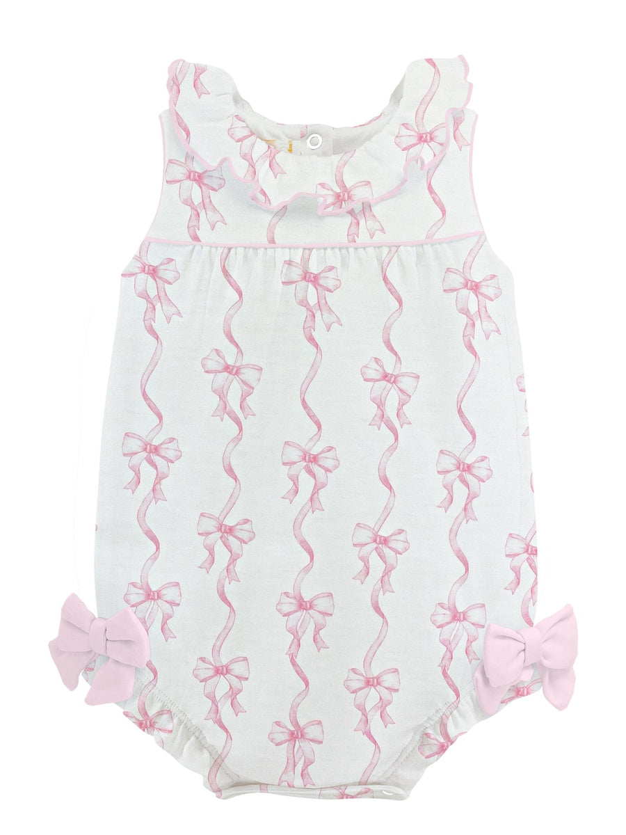 Printed Girl Bubble w/Collar & Bows