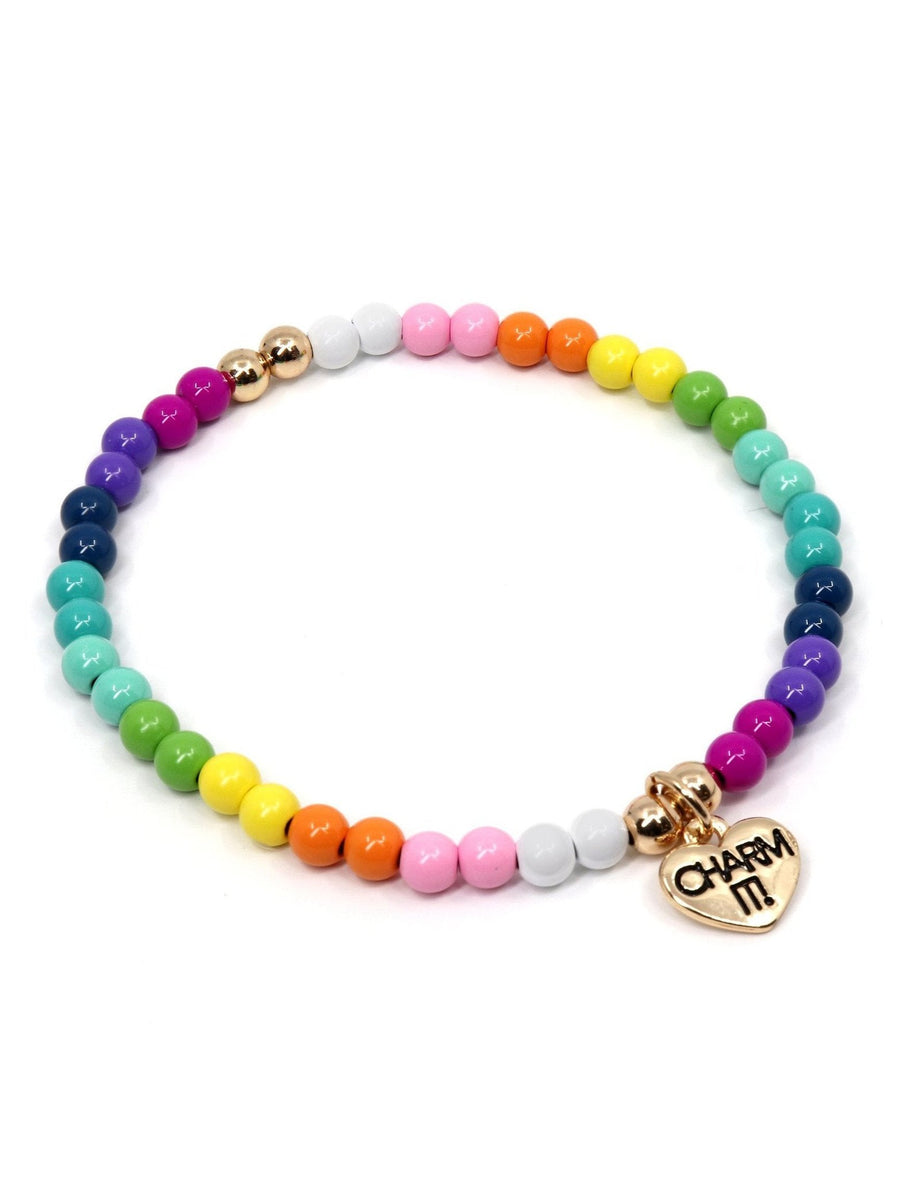 4mm Rainbow Stretch Bead Bracelet