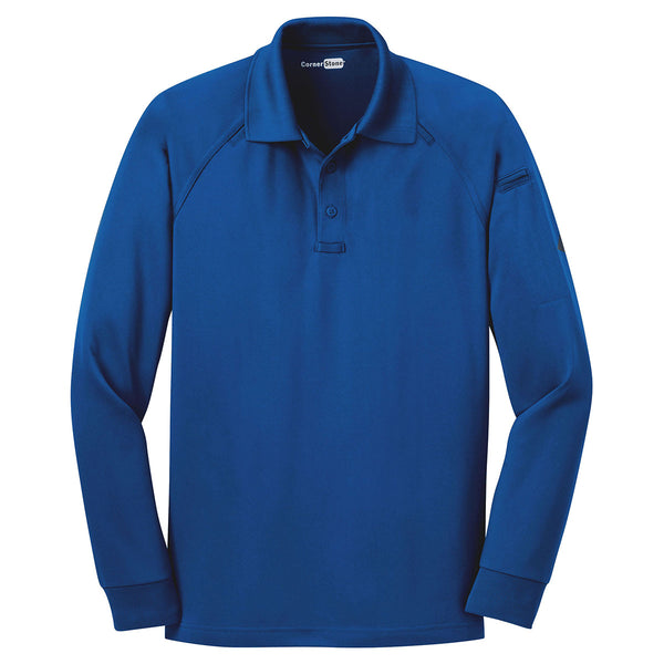 CornerStone Men’s Royal Select Long Sleeve Snag-Proof Tactical Polo