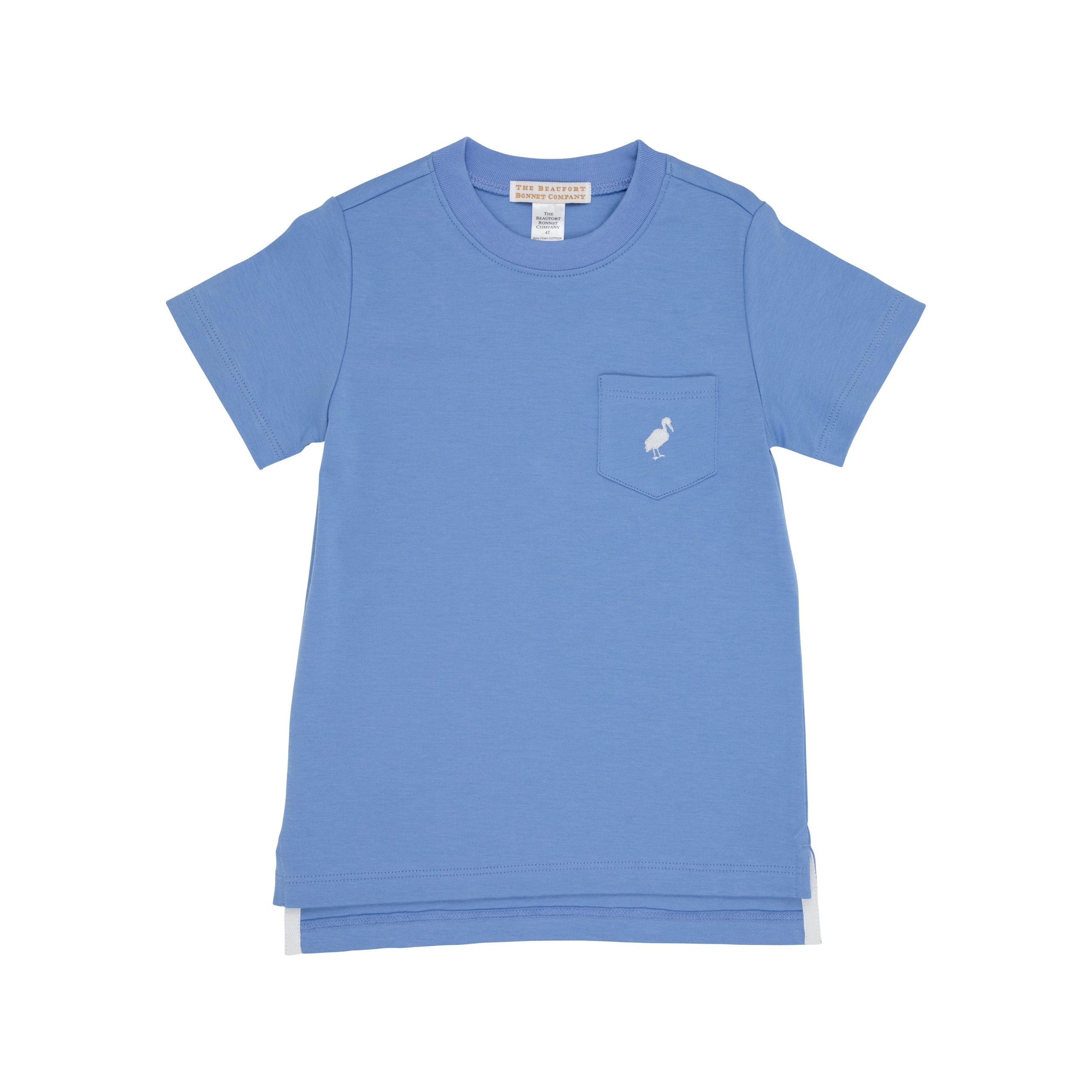 Carter Crewneck | Barbados Blue With Worth Avenue White Stork