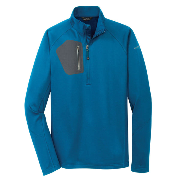 Eddie Bauer Men’s Ascent Blue Half Zip Performance Fleece Jacket