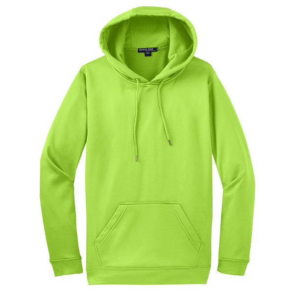 Sport-Tek Men’s Lime Shock Sport-Wick Fleece Hooded Pullover