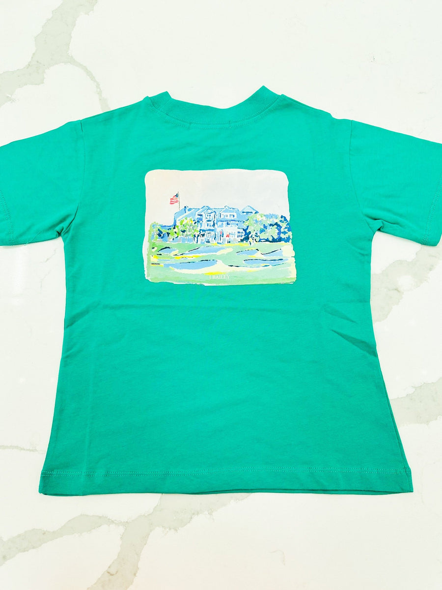 Logo S/S Tee – Clubhouse on Kelly Green