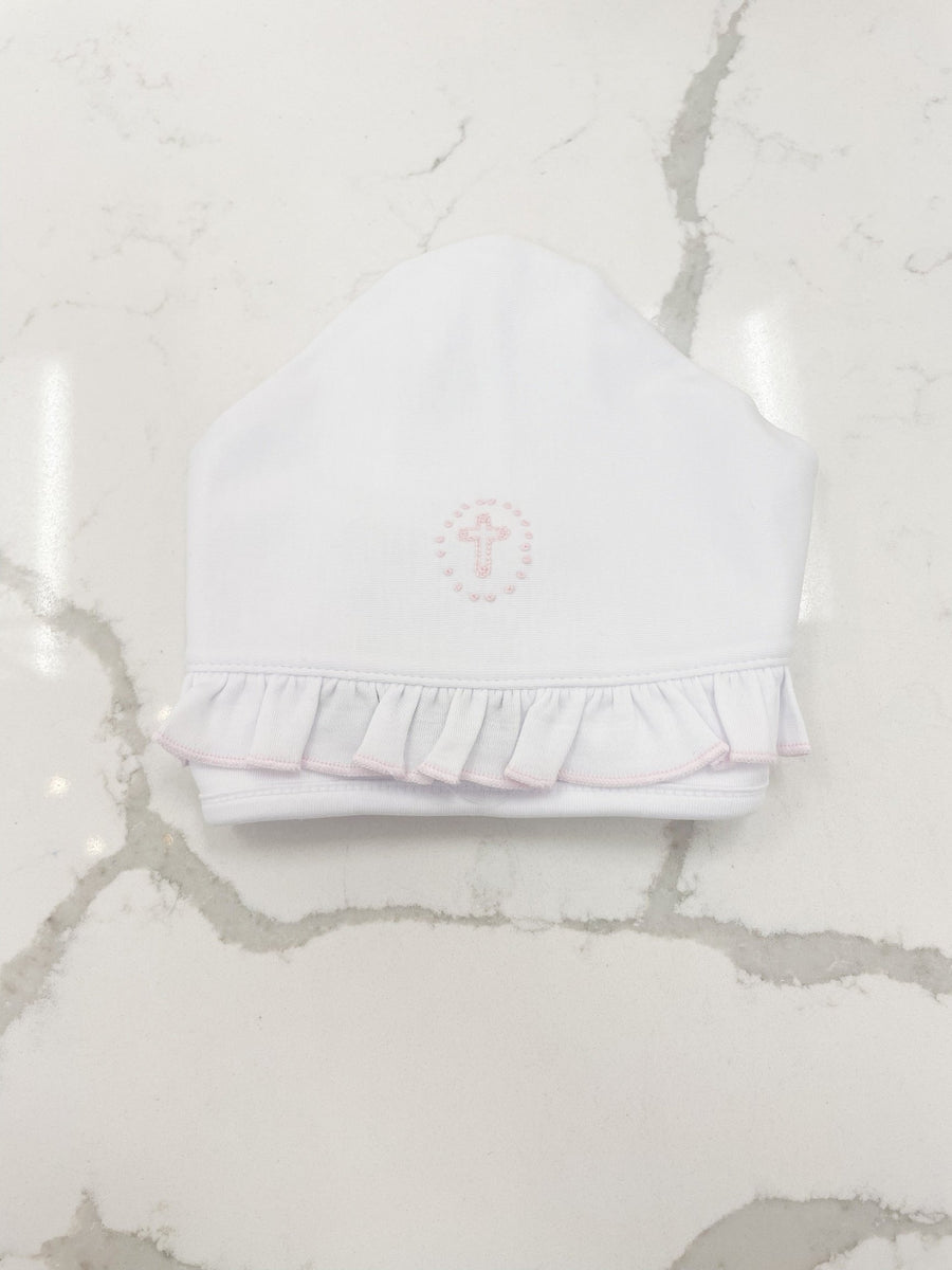 Blessed Embroidered Bonnet – Pink