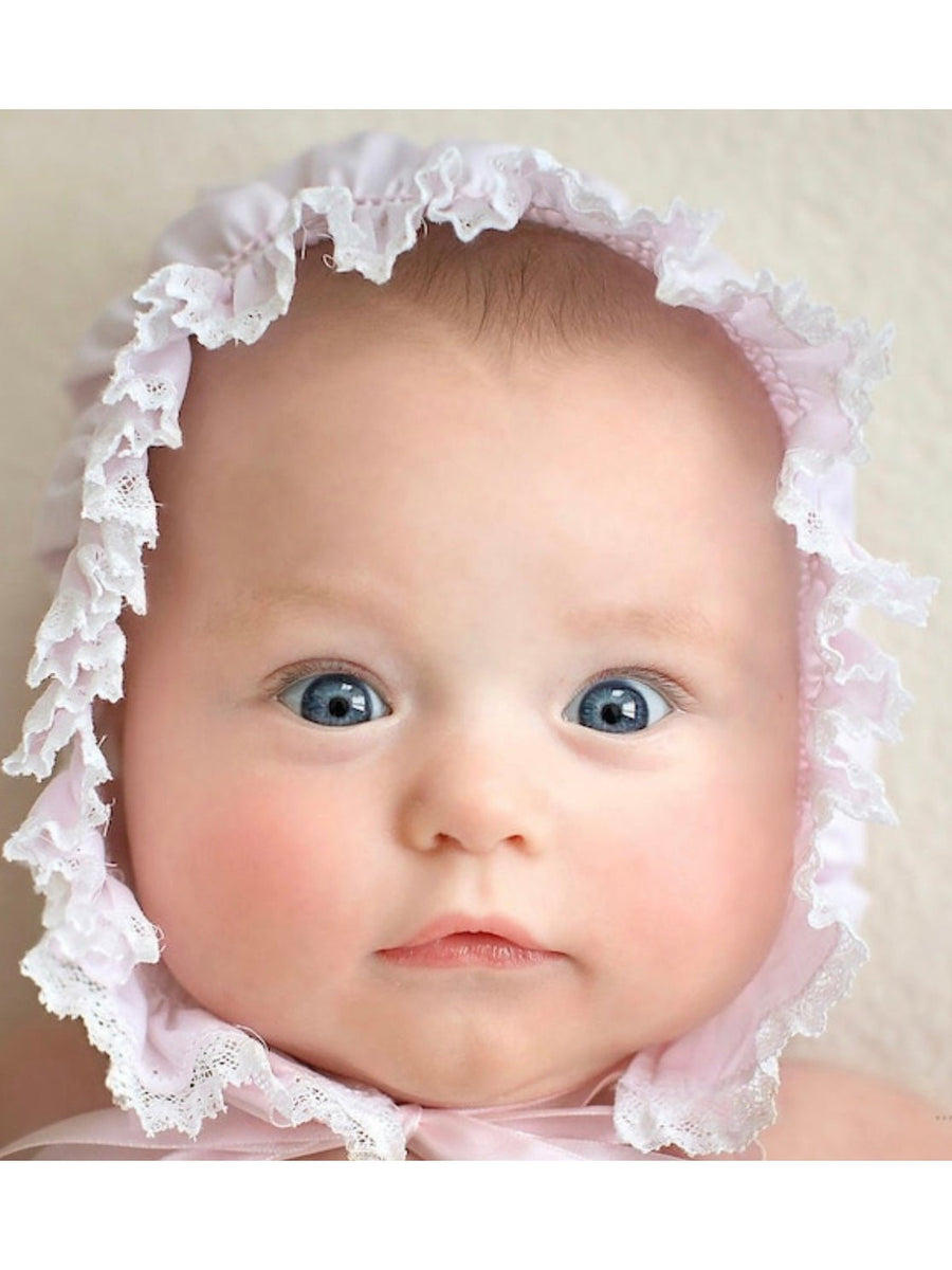 Smocked Lace Bonnet