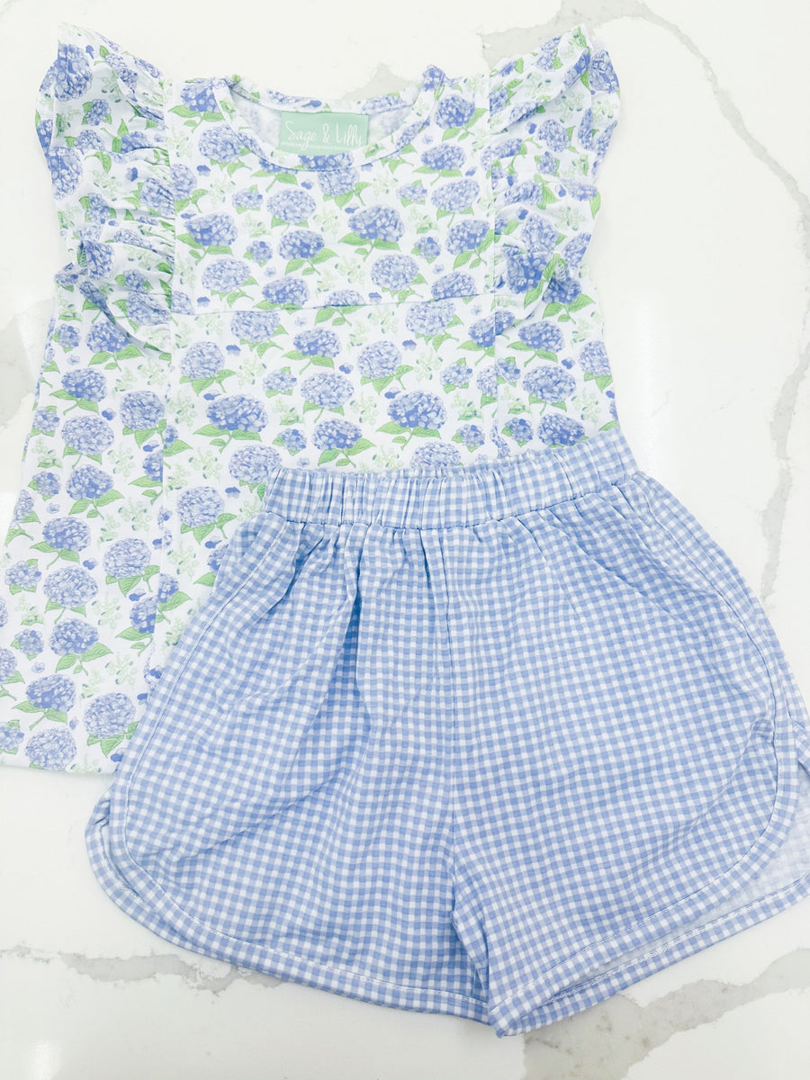 Hydrangea Shorts Set