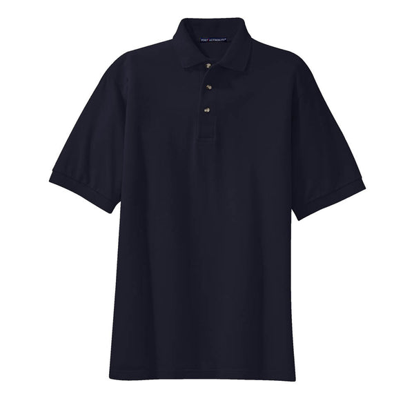 Port Authority Men’s Navy S/S Cotton Pique Knit Polo