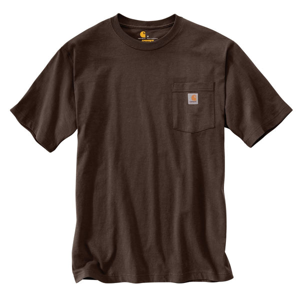 Carhartt Men’s Tall Dark Brown Workwear Pocket S/S T-Shirt