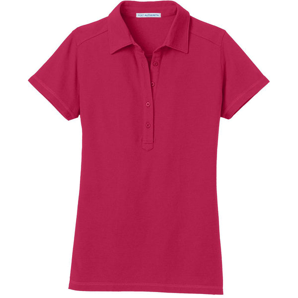 Port Authority Women’s Red Modern Stain Resistant Polo