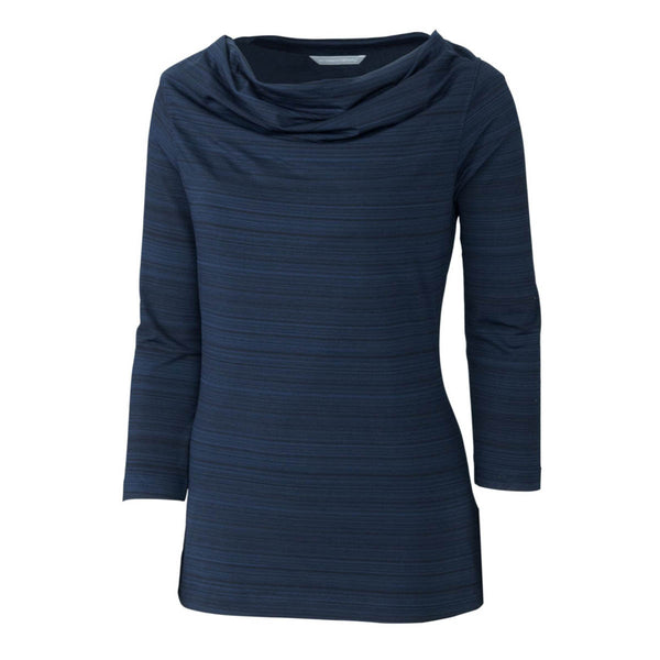 Cutter & Buck Women’s Navy DryTec 3/4 Sleeve Highland Park Cowl