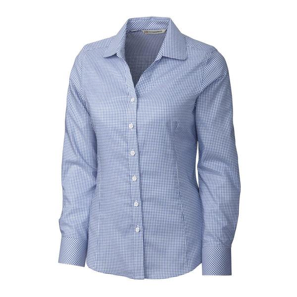 Cutter & Buck Women’s French Blue LS Epic Easy Care Tattersall