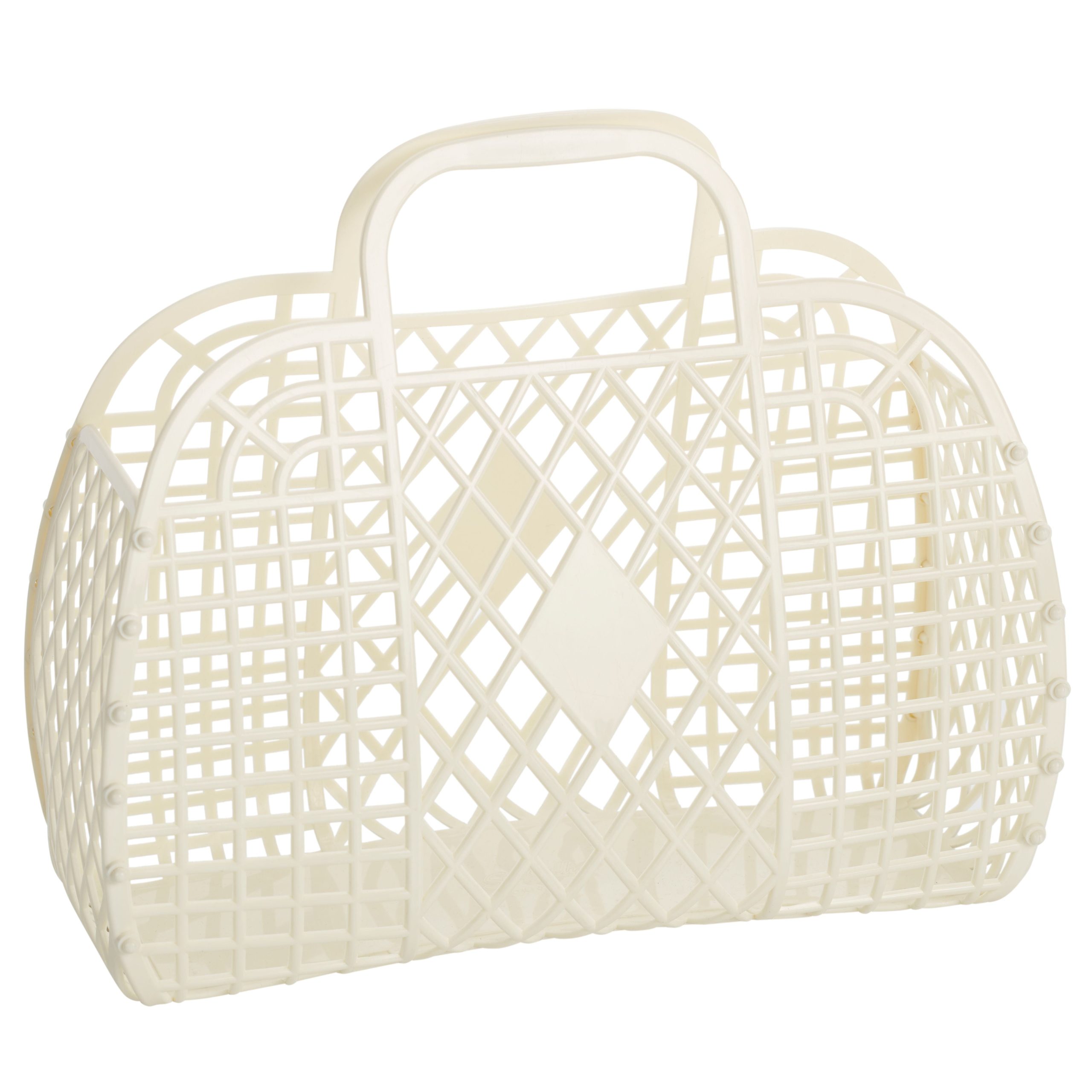 Sunjellies – Large Retro Basket – Cream