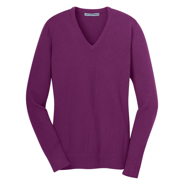 Port Authority Women’s Deep Berry V-Neck Sweater