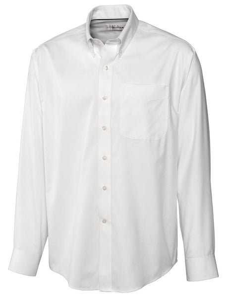 Cutter & Buck Men’s Tall White Easy Care Twill Dress Shirt