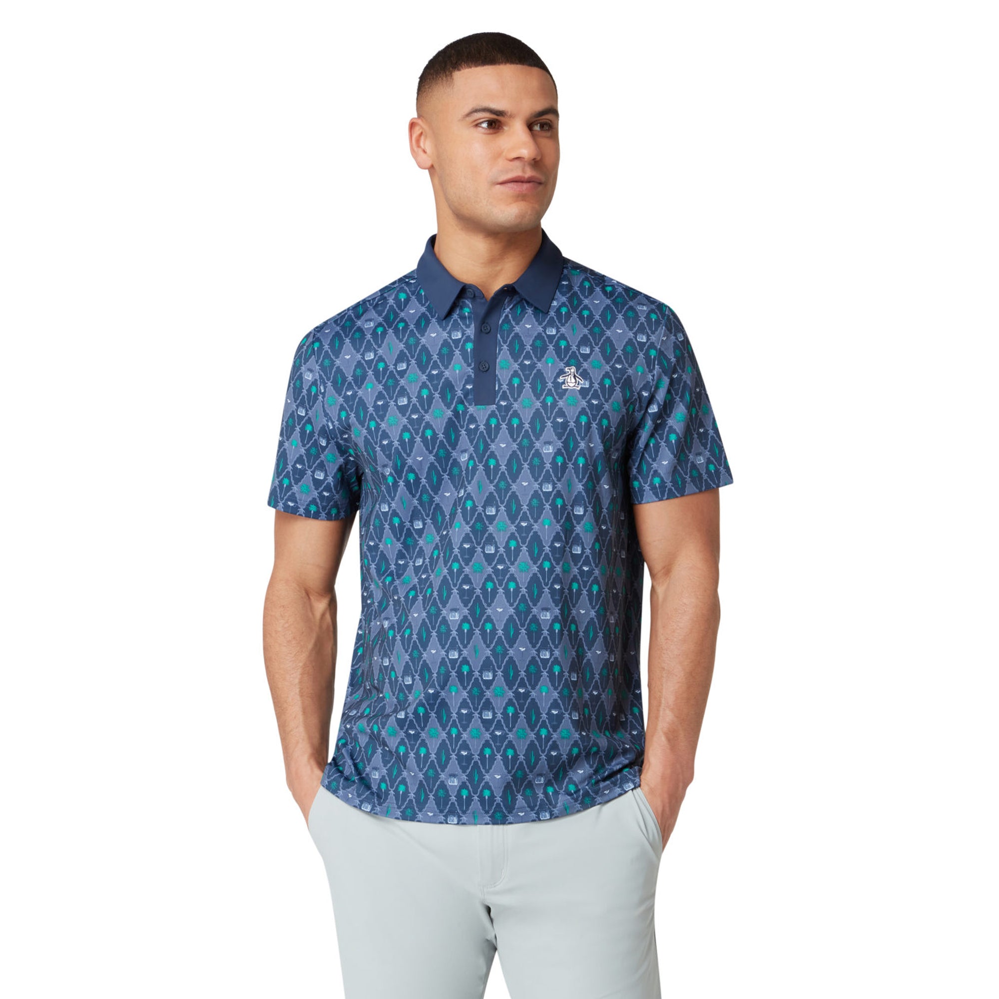 Original Penguin Golf Lattice Cocktail Polo Shirt