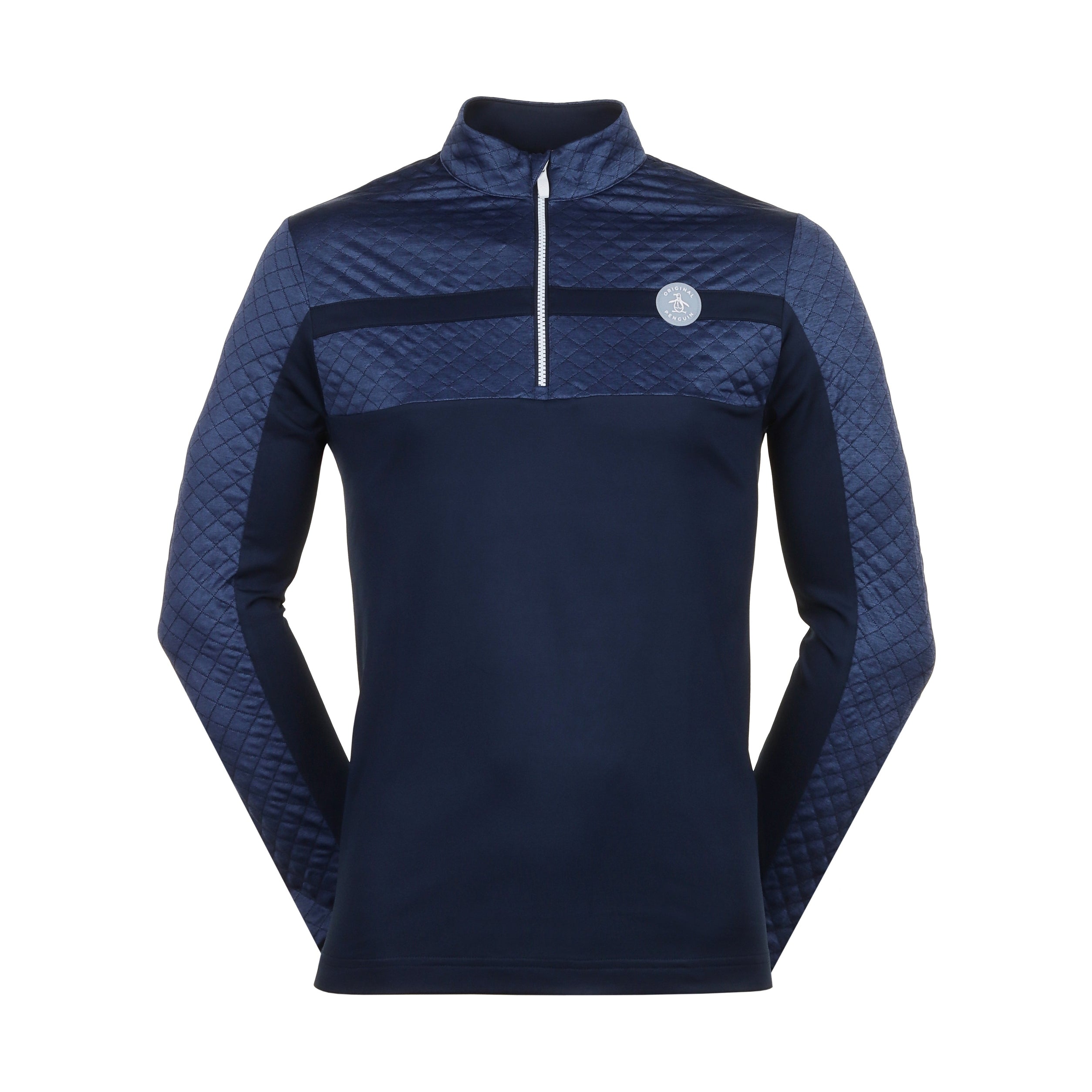 Original Penguin Golf Mixed Media Heritage Block 1/4 Zip